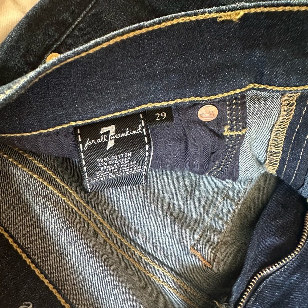 7 For All Mankind Dark Blue Ankle Jeans - Picture 5 of 5